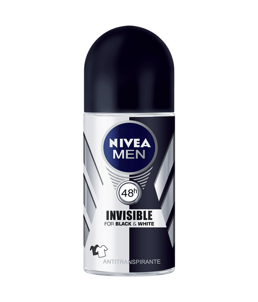 NIVEA MEN Roll-On Antitranspirante B&W Invisible 48H Fco. 50 ML.