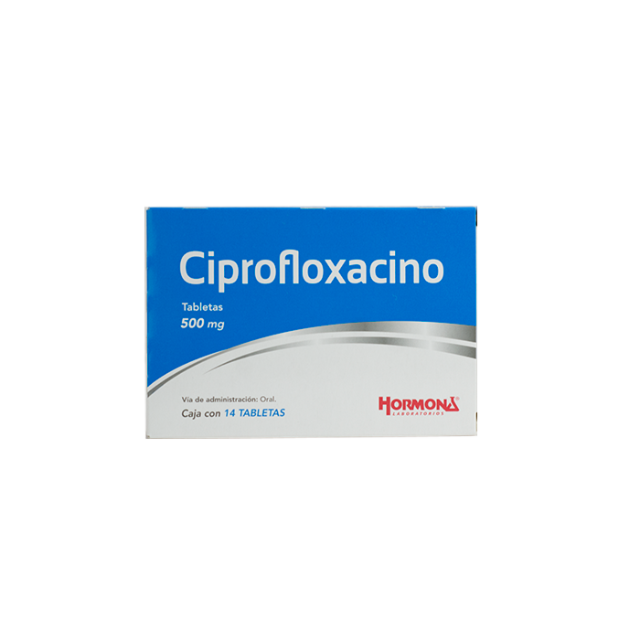 CIPROFLOXACINO (Hormona) c/14 TABS. 500 MG.