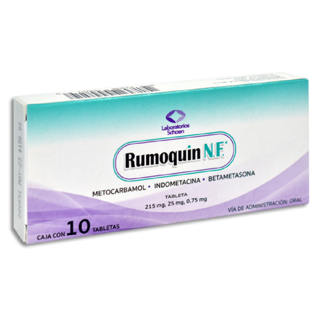 RUMOQUIN N.F. c/10 TABS. 215/25/0.75 MG.