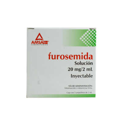 FUROSEMIDA (Amsa) Sol. Iny. c/5 AMPTAS. 20 MG/2 ML.