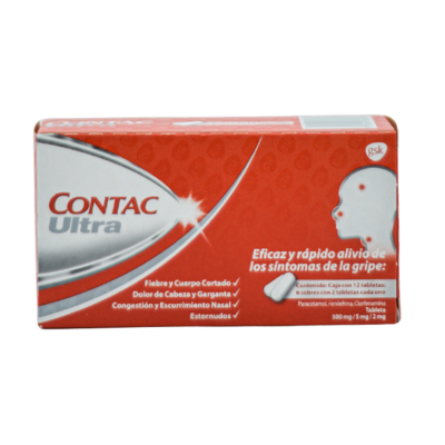 CONTAC ULTRA Caja c/12 TABS. 500/5/2 MG.