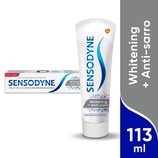 SENSODYNE WHITENING+ANTI-SARRO Crema Dental TUBO c/113 G.