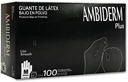 AMBIDERM Plus GUANTE LTX EXPLORACIÓN NEGRO No Estéril CH. c/100 Pzs.