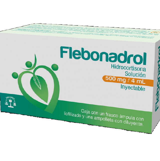 FLEBONADROL Sol. Iny. c/1 FCO. AMP. 500 MG/4 ML.