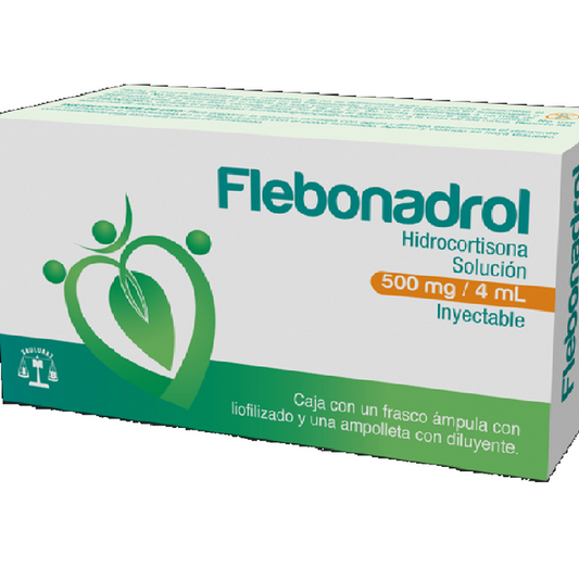 FLEBONADROL Sol. Iny. c/1 FCO. AMP. 500 MG/4 ML.