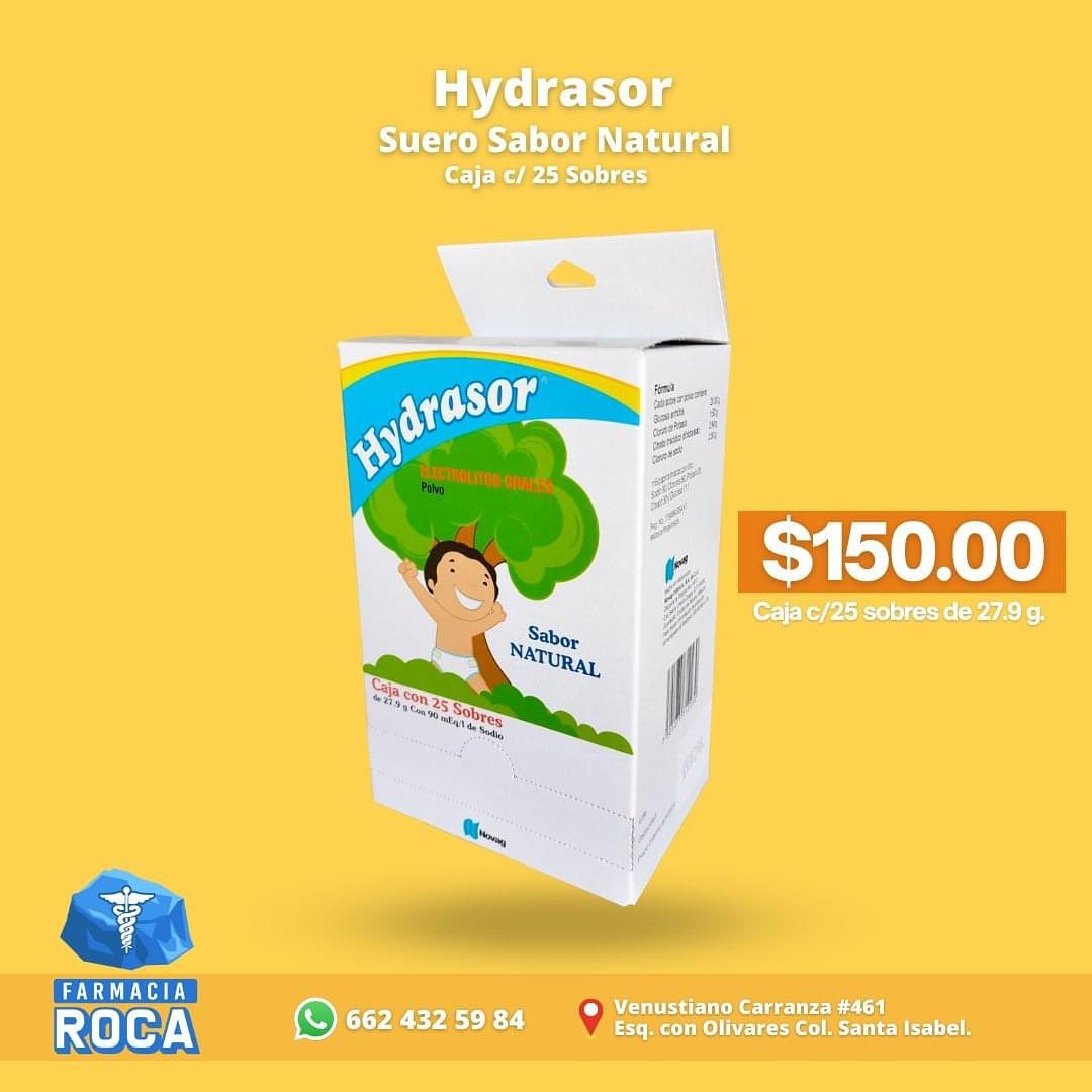 HYDRASOR POLVO Sabor NARANJA Exhib. c/25 SOBS. 28.4 G.