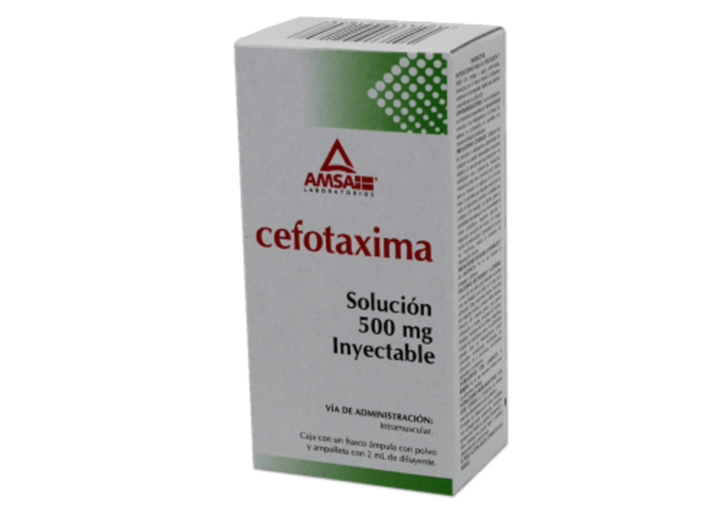 CEFOTAXIMA (Amsa) I.M. Sol. Iny. c/1 FCO. AMP. 500 MG/2 ML.