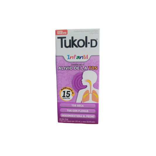 TUKOL-D JARABE INFANTIL Fco. 125 ML. 1.0-0.1 G/100 ML.