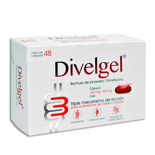 DIVELGEL c/48 CAPS. 100/300 MG.