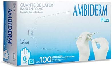 AMBIDERM Plus GUANTE LTX EXPLORACIÓN BLANCO No Estéril MED. c/100 Pzs.