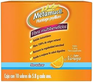 METAMUCIL POLVO Sab. Naranja s/AZÚCAR Caja c/10 SOBS. 5.8 G. 3.26 G.