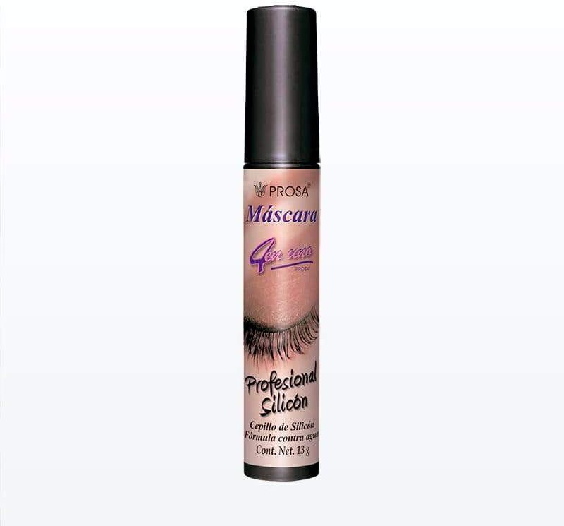 MASCARA 4 en UNO Profesional Silicón Color NEGRO Tubo c/13 G.