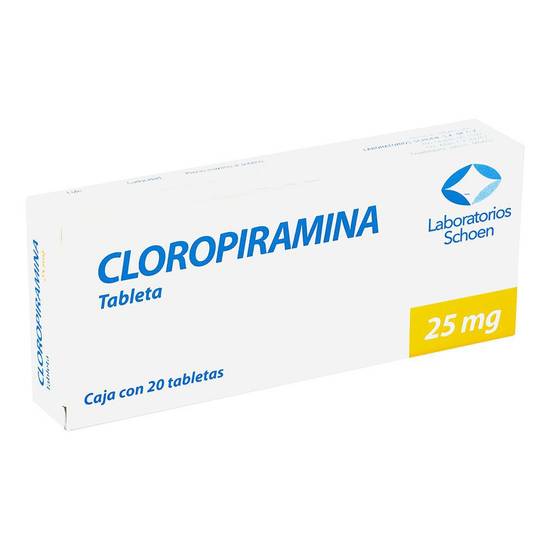 CLOROPIRAMINA (Schoen) c/20 TABS. 25 MG.