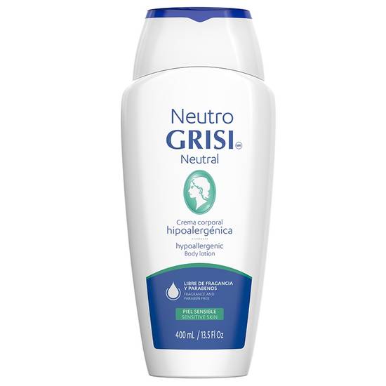 NEUTRO GRISI Neutral CREMA CORPORAL HIPOALERGÉNICA Piel Sensible 400 ML.