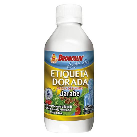 BRONCOLIN Etiqueta Dorada JARABE Sugar Free 150 ML.