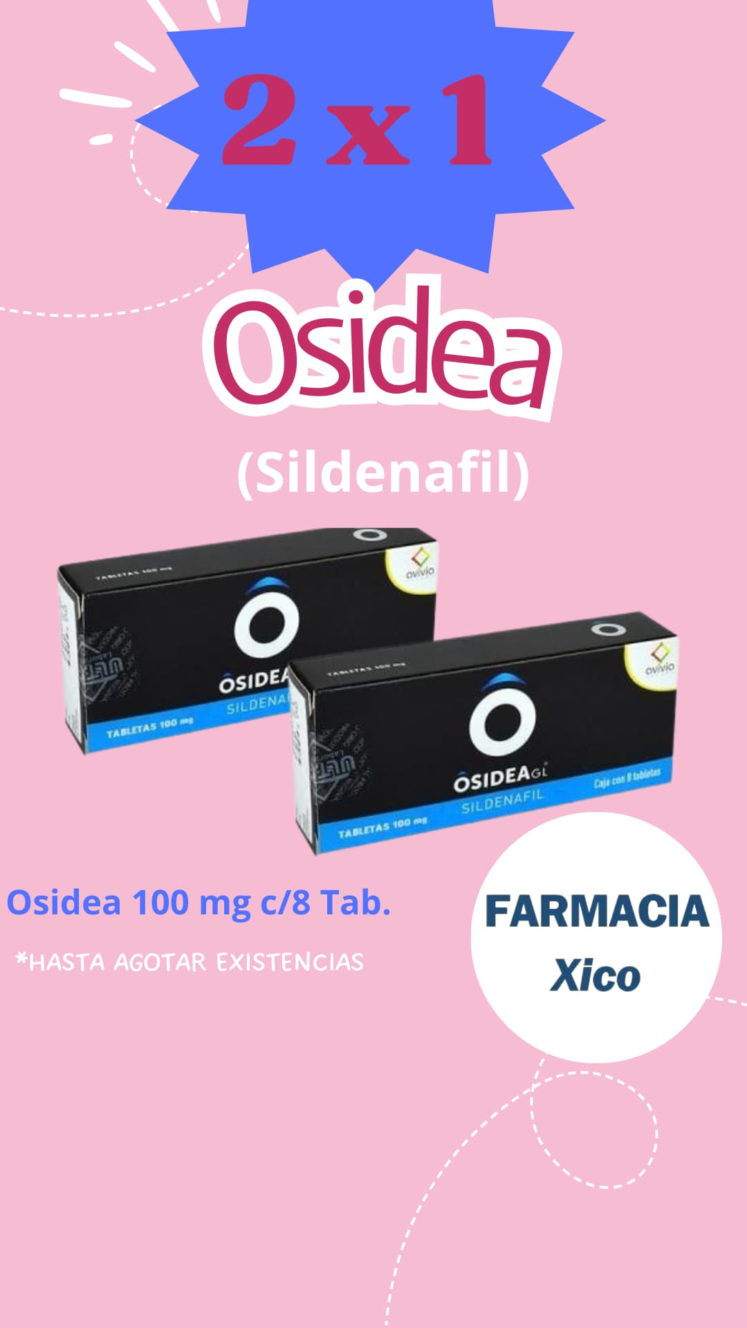 OSIDEA GL c/8 TABS. 100 MG. (Oferta 2x1)