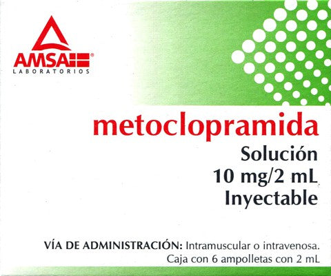 PRAMOTIL Sol. Iny. c/6 AMPTAS. 10 MG/2 ML.