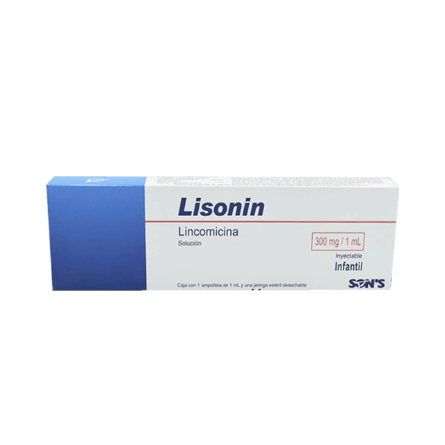 LISONIN Sol. Iny. Infantil c/1 AMPTA. 300 MG/1 ML. y Jeringa.