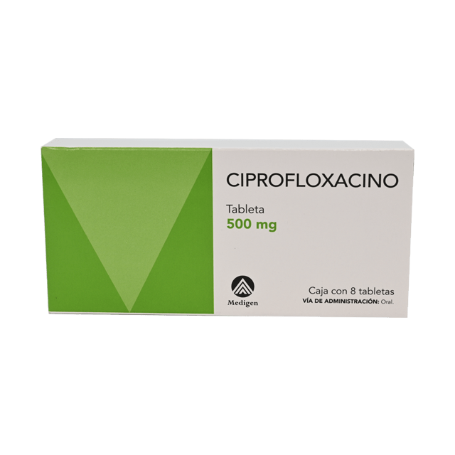 CIPROFLOXACINO (Medigen) c/8 TABS. 500 MG.