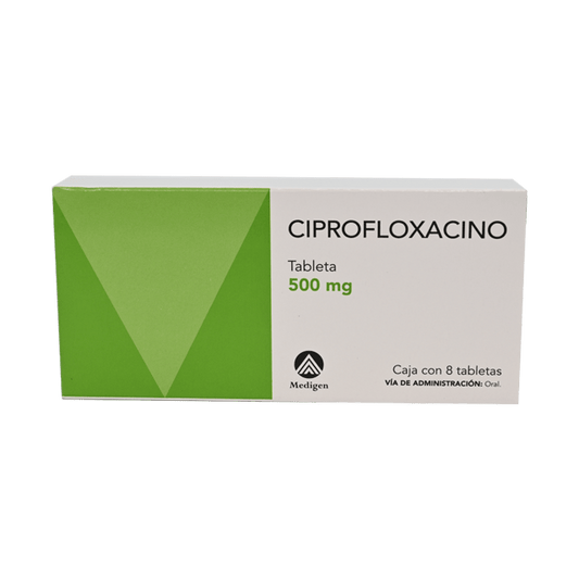 CIPROFLOXACINO (Medigen) c/8 TABS. 500 MG.