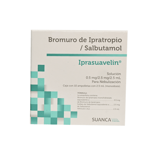 IPRASUAVELIN SOL. p/Nebulización c/10 AMPTAS. 0.5-2.5 MG/2.5 ML.