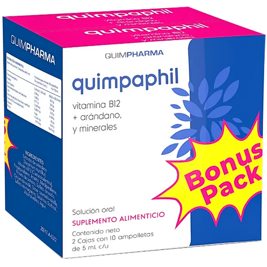 QUIMPAPHIL SOLUCIÓN Oral c/2x10 AMPTAS. 5 ML. (Bonus Pack)