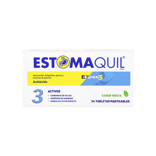 ESTOMAQUIL EXper3 Display c/10x4 TABS. Masticables Sab. MENTA 400-250-150 MG.