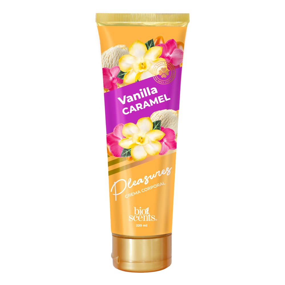 PLEASURES VAINILLA CARAMEL Crema Corporal TUBO c/220 ML.