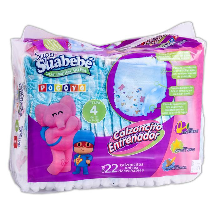 SUPER SUABEBÉ Pocoyo Mediano (ETAPA-4 / 10-16 Kg.) c/22 Pzs.