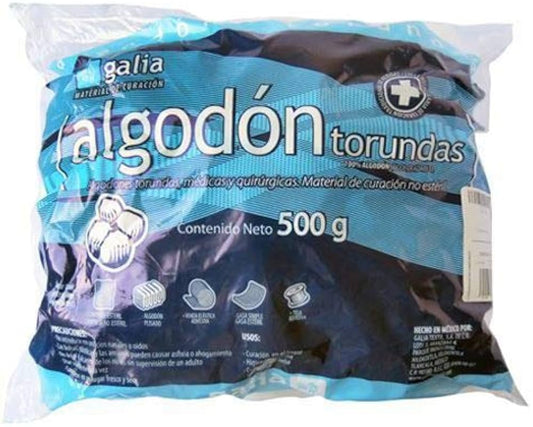 ALGODON TORUNDAS (Galia) Bolsa c/500 G.