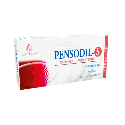 PENSODIL-S c/5 Supositorios 100/200 MG.