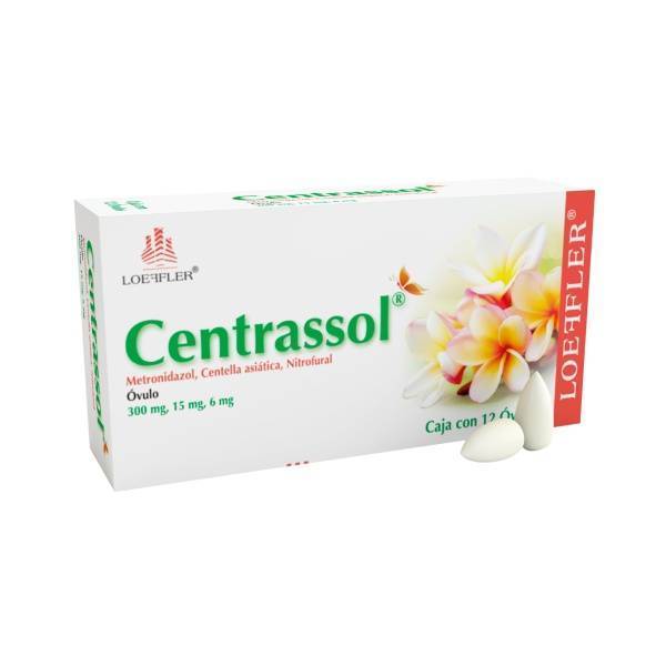 METRONIDAZOL/CENTELLA ASIÁTICA/NITROFURAL c/12 OVS. 300/15/6 MG.