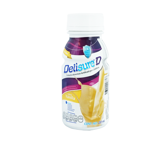 DELISURE-D CON FIBRA LÍQUIDO Sab. Vainilla 237 ML. 1 Kcal/1 mL.