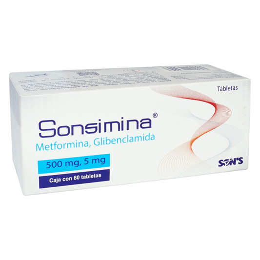 SONSIMINA c/60 TABS. 500/5 MG.