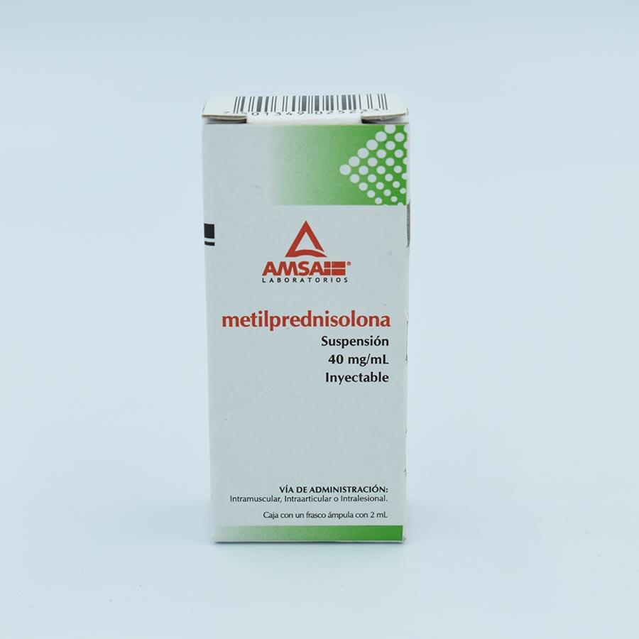 METILPREDNISOLONA (Amsa) Susp. Iny. c/1 FCO. AMP. 2 ML. 40 MG/1 ML.