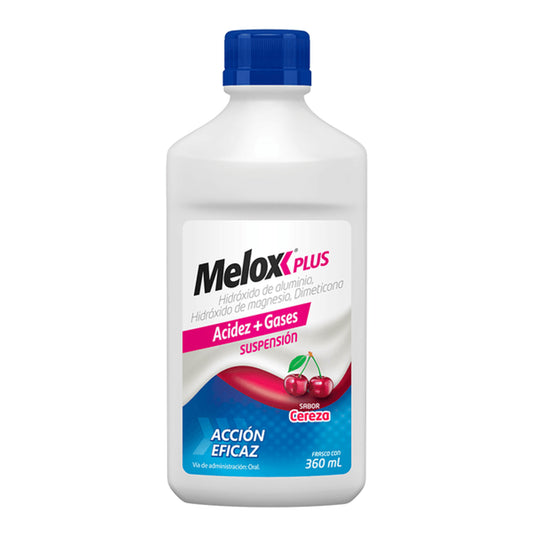 MELOX PLUS SUSP. Sab. Cereza Fco. 360 ML. 3.7-4.0-0.5 G/100 ML.