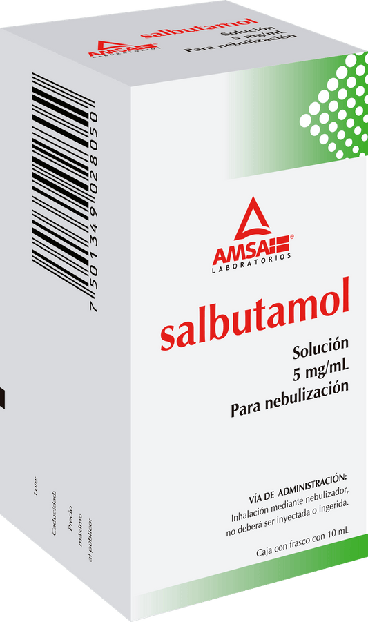 SALBUTAMOL (Amsa) SOL. p/Nebulización Fco. 10 ML. 5 MG/1 ML.