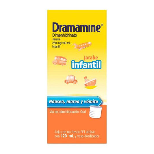 DRAMAMINE JARABE Infantil Fco. 120 ML. 250 MG/100 ML.