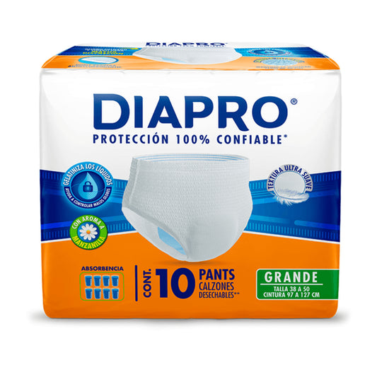 DIAPRO PANTS Grande (Talla 38-50 / 97-127cm) UNISEX c/10 Pzs.