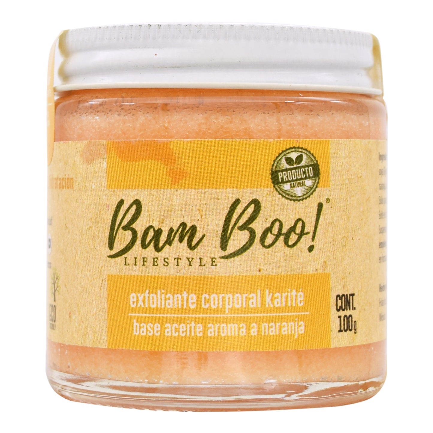 EXFOLIANTE CORPORAL KARITE/NARANJA (Bam Boo) Tarro c/100 G.