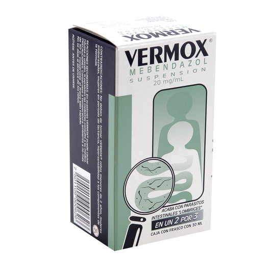 VERMOX SUSP. Fco. 30 ML. 20 MG/1 ML.