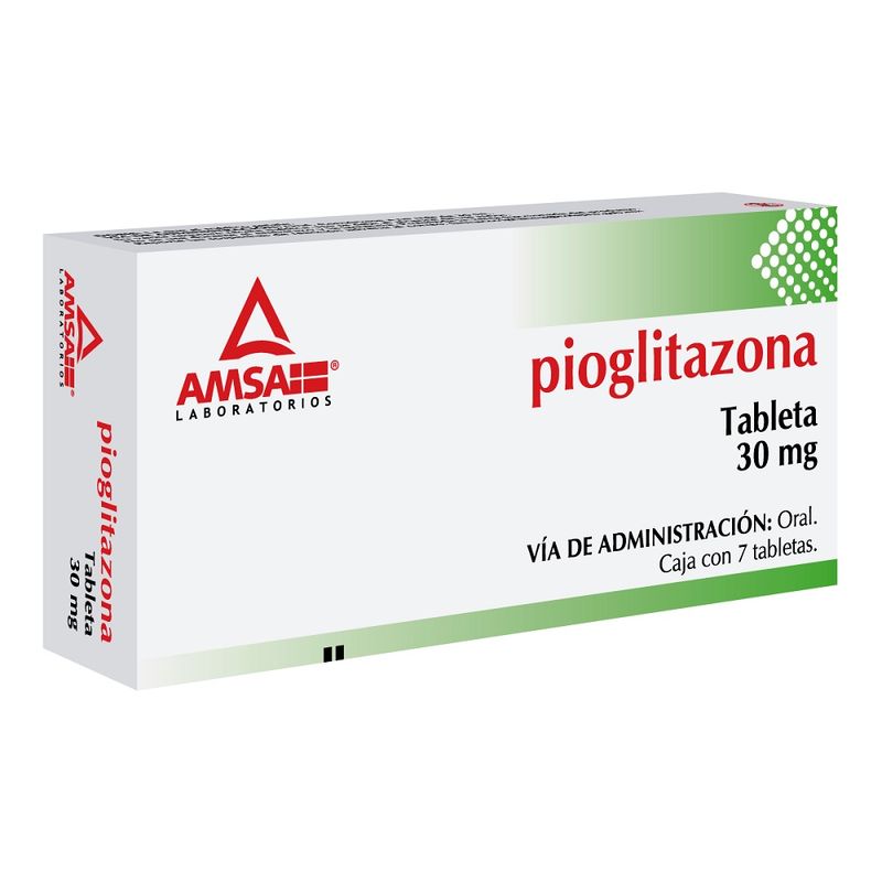 PIOGLITAZONA (Amsa) c/7 TABS. 30 MG.