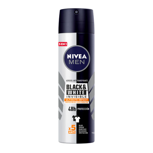 NIVEA BLACK & WHITE INVISIBLE 48H Aerosol Antitranspirante 150 ML.