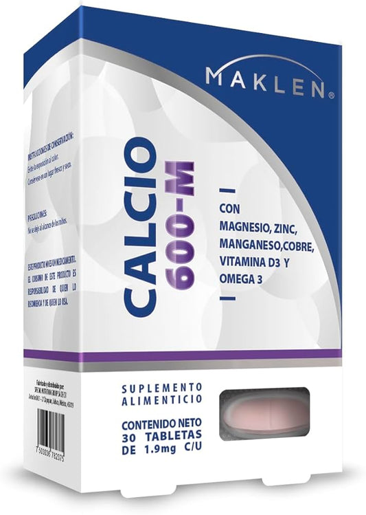 CALCIO 600-M (Maklen) c/30 TABS. 1.9 G.