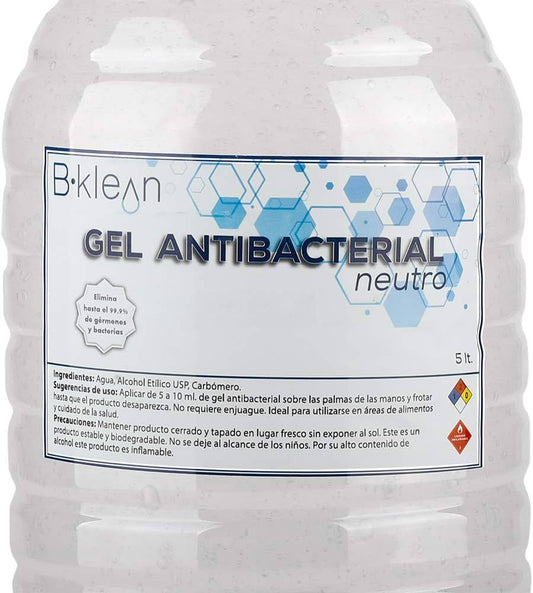 GEL ANTIBACTERIAL p/MANOS al 70% (Bactiderm) Fco. c/5 L.