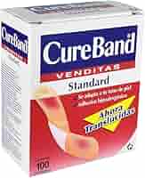 CURE BAND VENDITAS Traslúcidas 19x76mm. Caja c/100 Pzs.