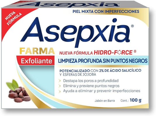 JABÓN ASEPXIA Farma Exfoliante c/AC. SALICÍLICO 100 G.