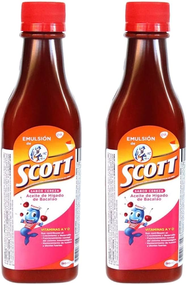 EMULSIÓN DE SCOTT Sabor Cereza Fco. 200 ML.