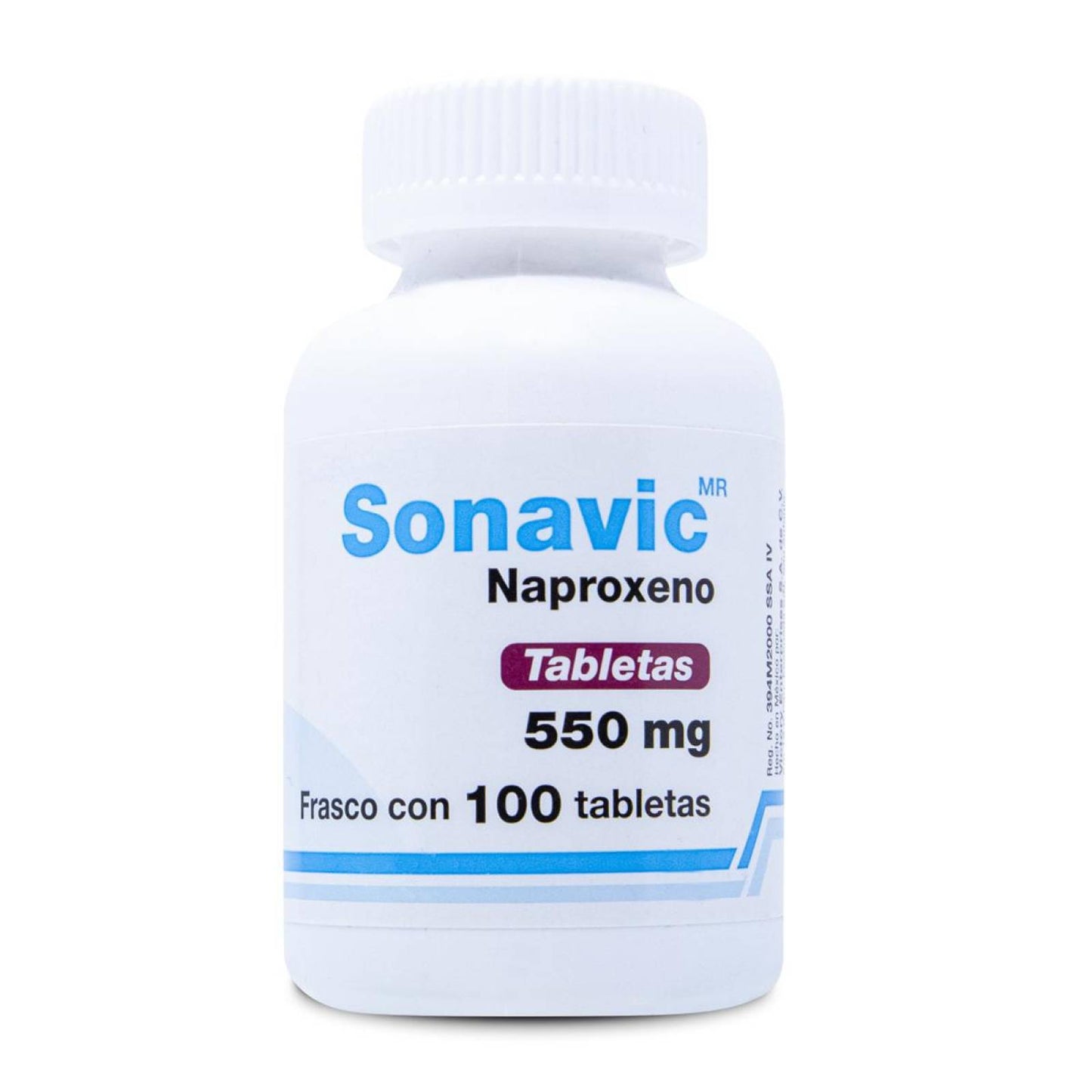 SONAVIC Fco. c/100 TABS. 550 MG.