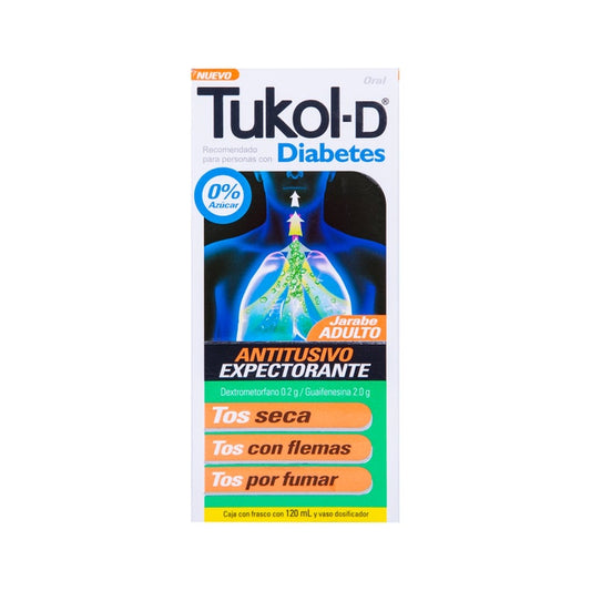 TUKOL-D Diabetes JARABE ADULTO Fco. 125 ML. 2.0-0.2 G/100 ML.